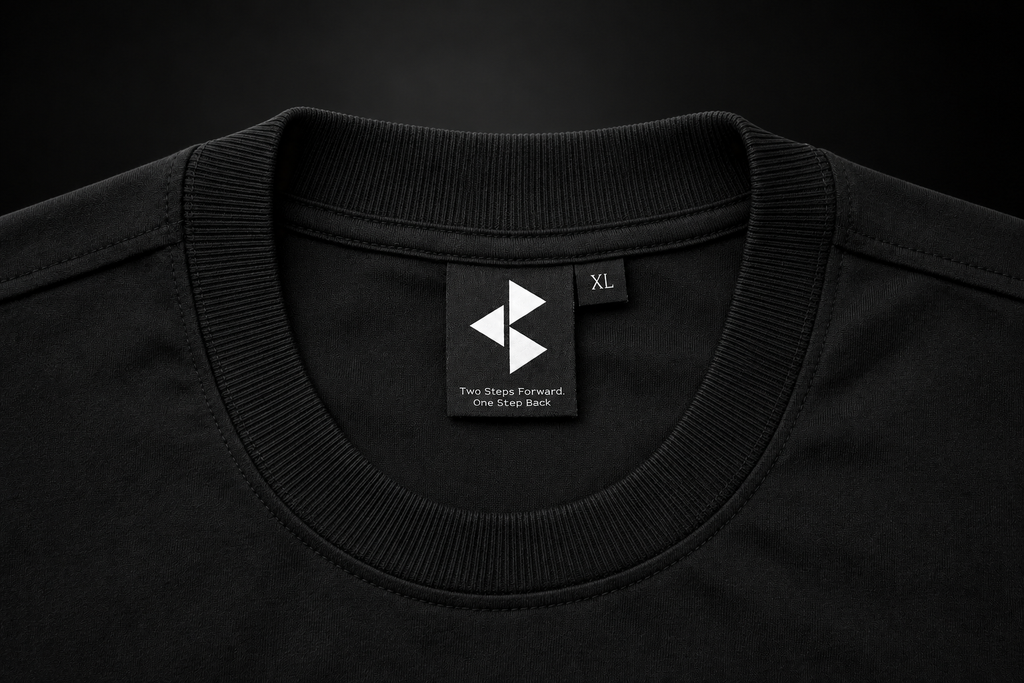 TD1WORLD Engineered Winter Tee in Murdered Out Black, ribbed collar and woven neck label