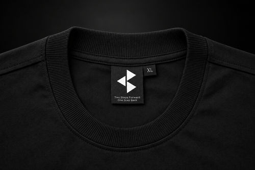 TD1WORLD Engineered Winter Tee in Murdered Out Black, ribbed collar and woven neck label