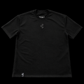 TD1WORLD Engineered Winter Tee in Murdered Out Black, front, tonal embroidered logo