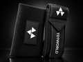 TD1WORLD Wrist Wraps in Classic, white logo on black, with mesh carry bag